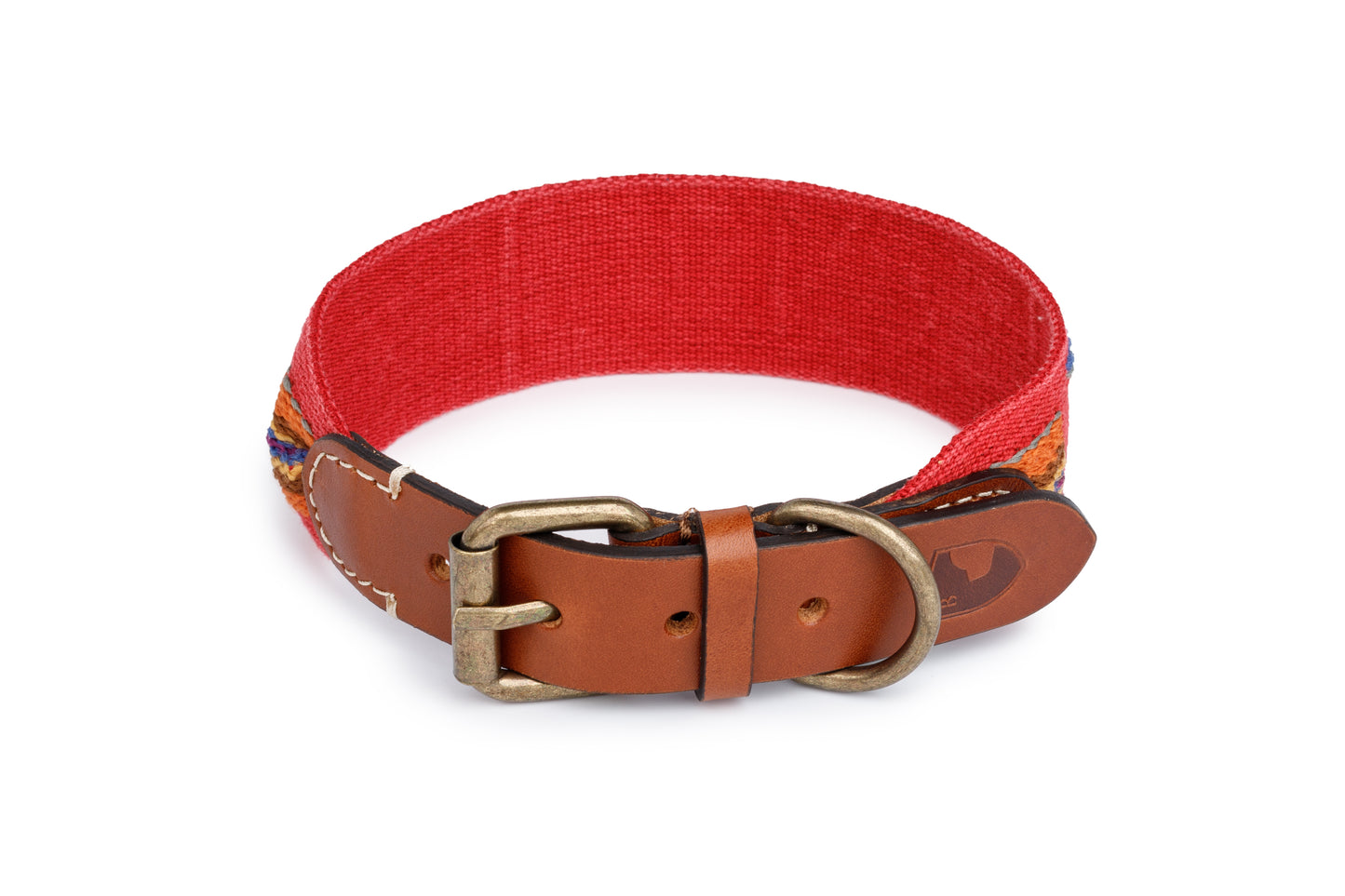 Etna Cotton Dog Collar Red