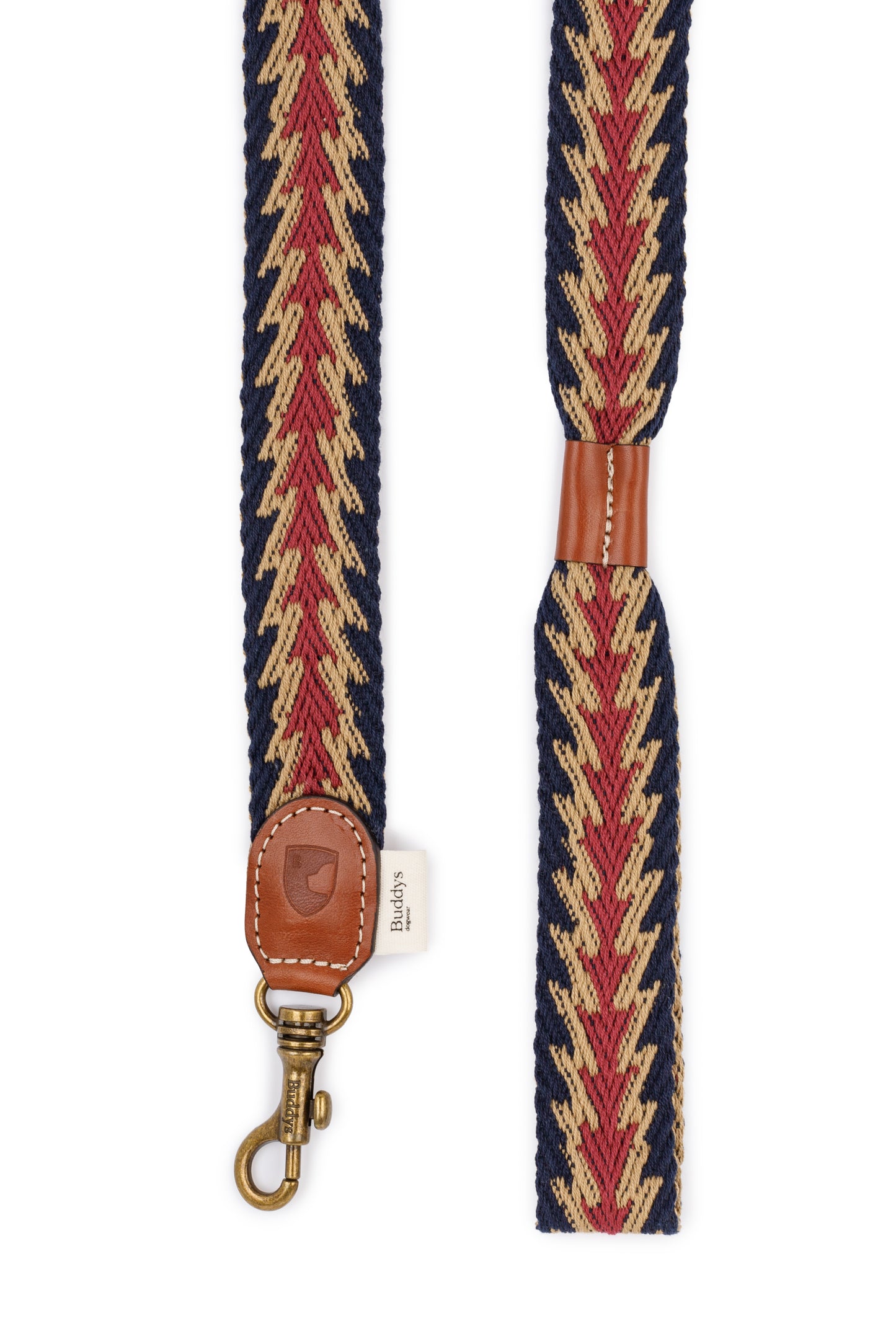 Peruvian Arrow Cotton Dog Lead Blue