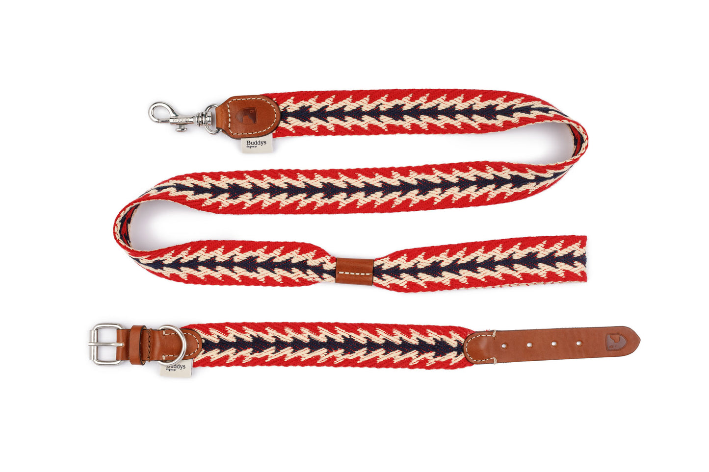 Peruvian Arrow Cotton Dog Lead Red