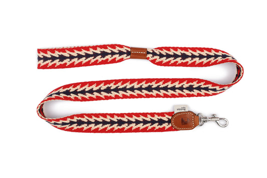 Peruvian Arrow Cotton Dog Lead Red