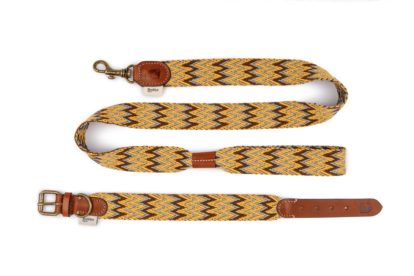 Peruvian Cotton Dog Lead Gold