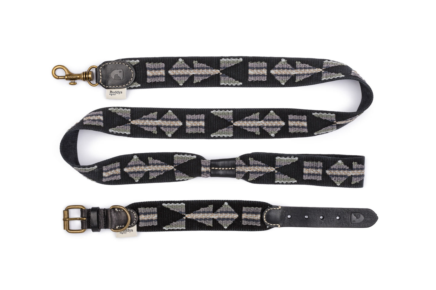 Etna Cotton Dog Lead Black