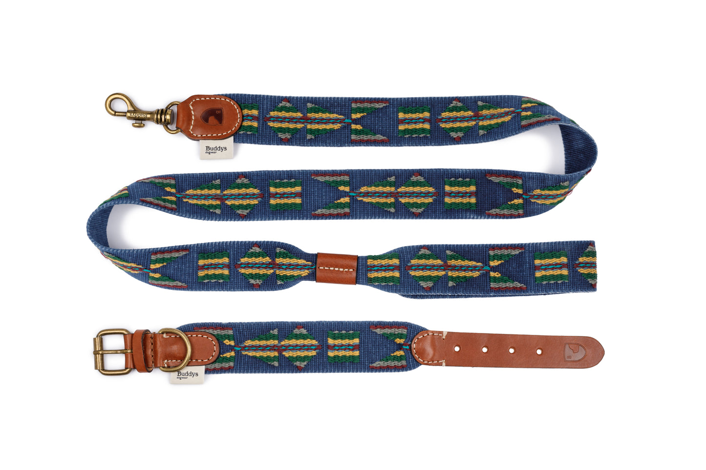 Etna Cotton Dog Lead Blue