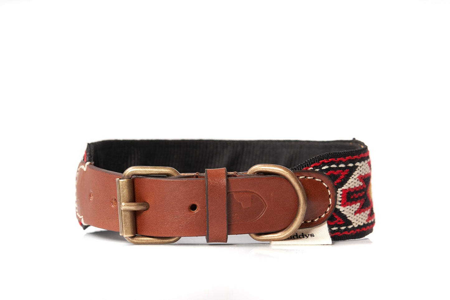 Peyote Canvas Dog Collar Red