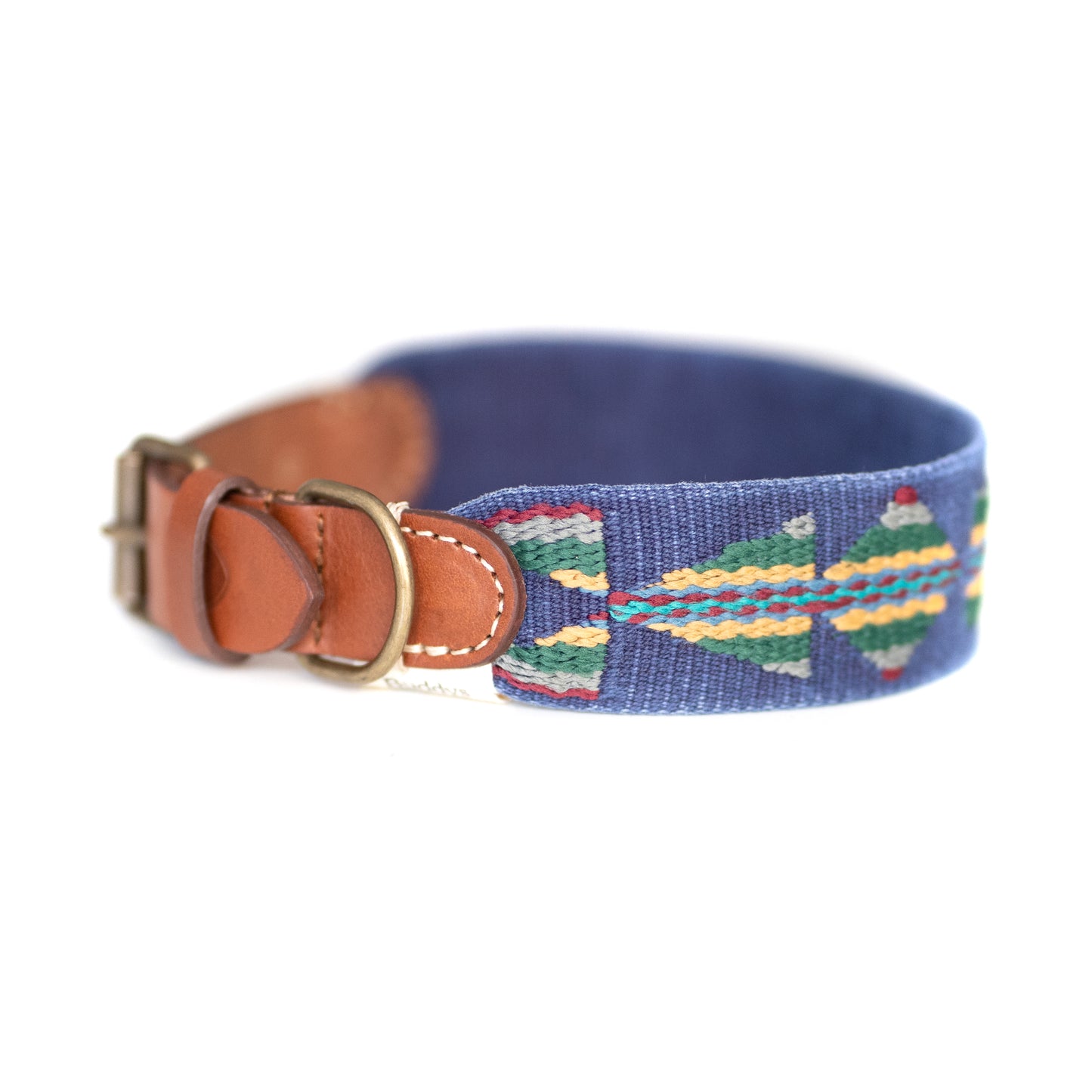 Etna Cotton Dog Collar Blue