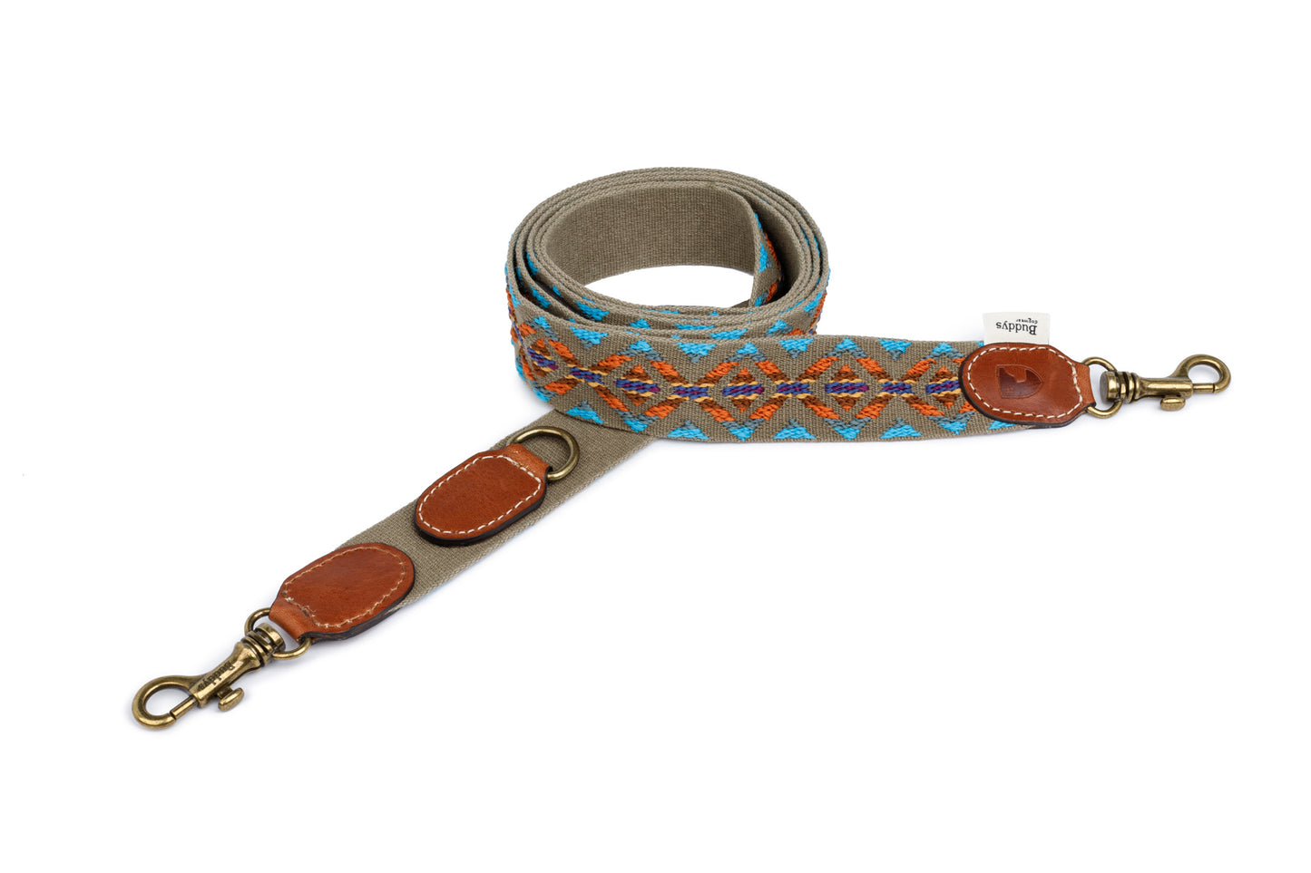 Etna Adjustable Cotton Dog Lead Green