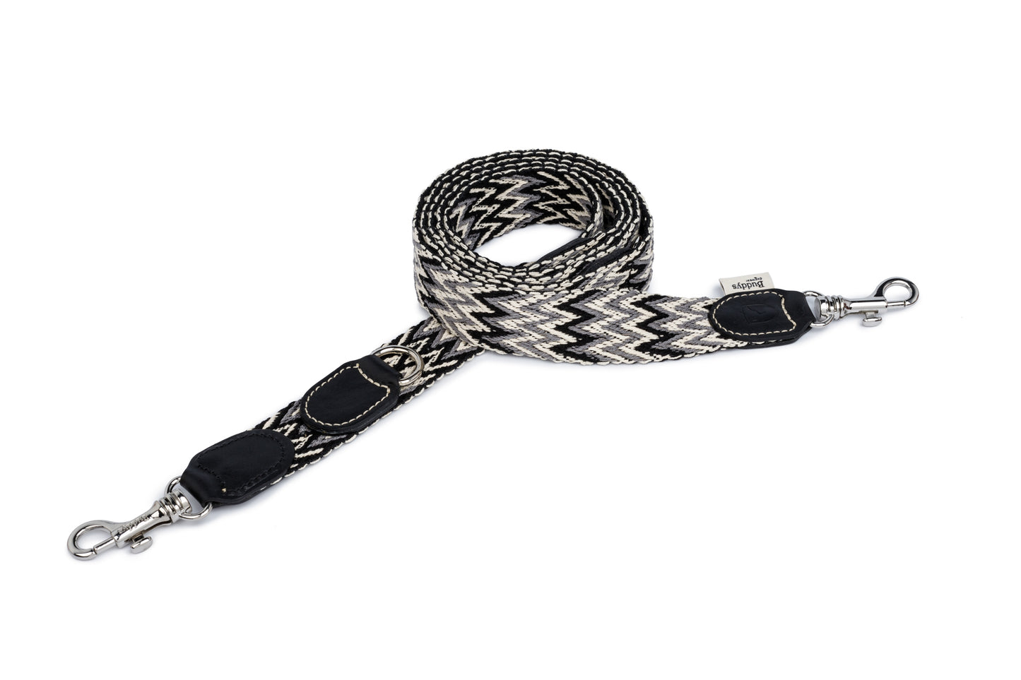 Peruvian Adjustable Cotton Dog Lead Black