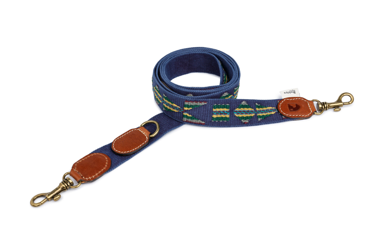 Etna Adjustable Cotton Dog Lead Blue