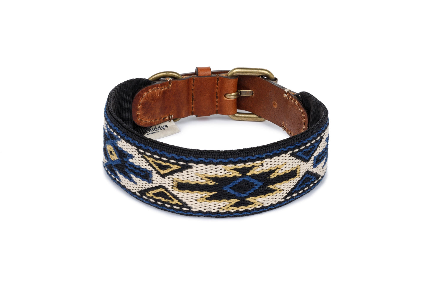 Peyote Canvas Dog Collar Blue