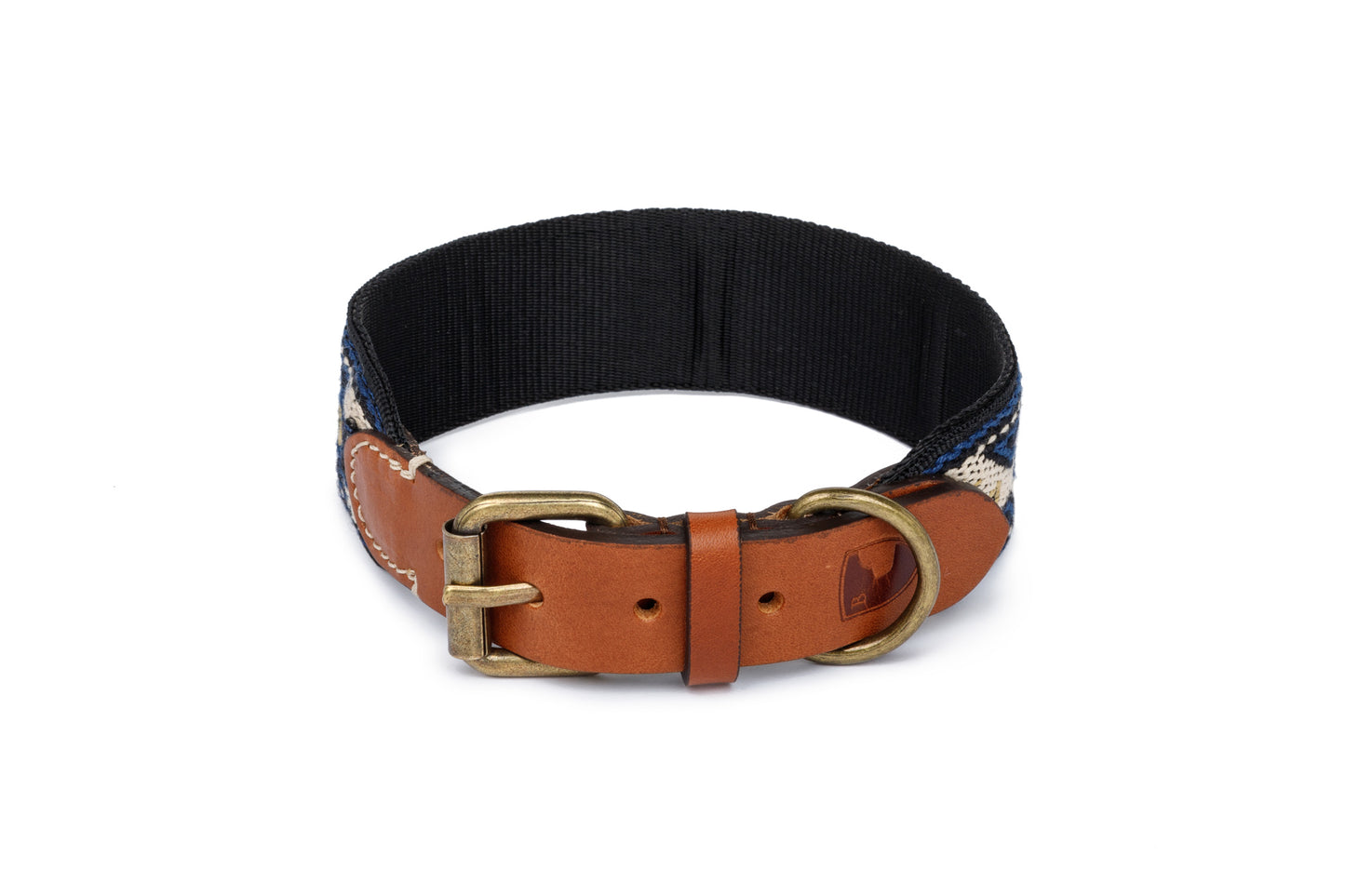 Peyote Canvas Dog Collar Blue