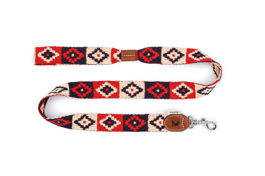 Peruvian Indian Cotton Dog Lead Red