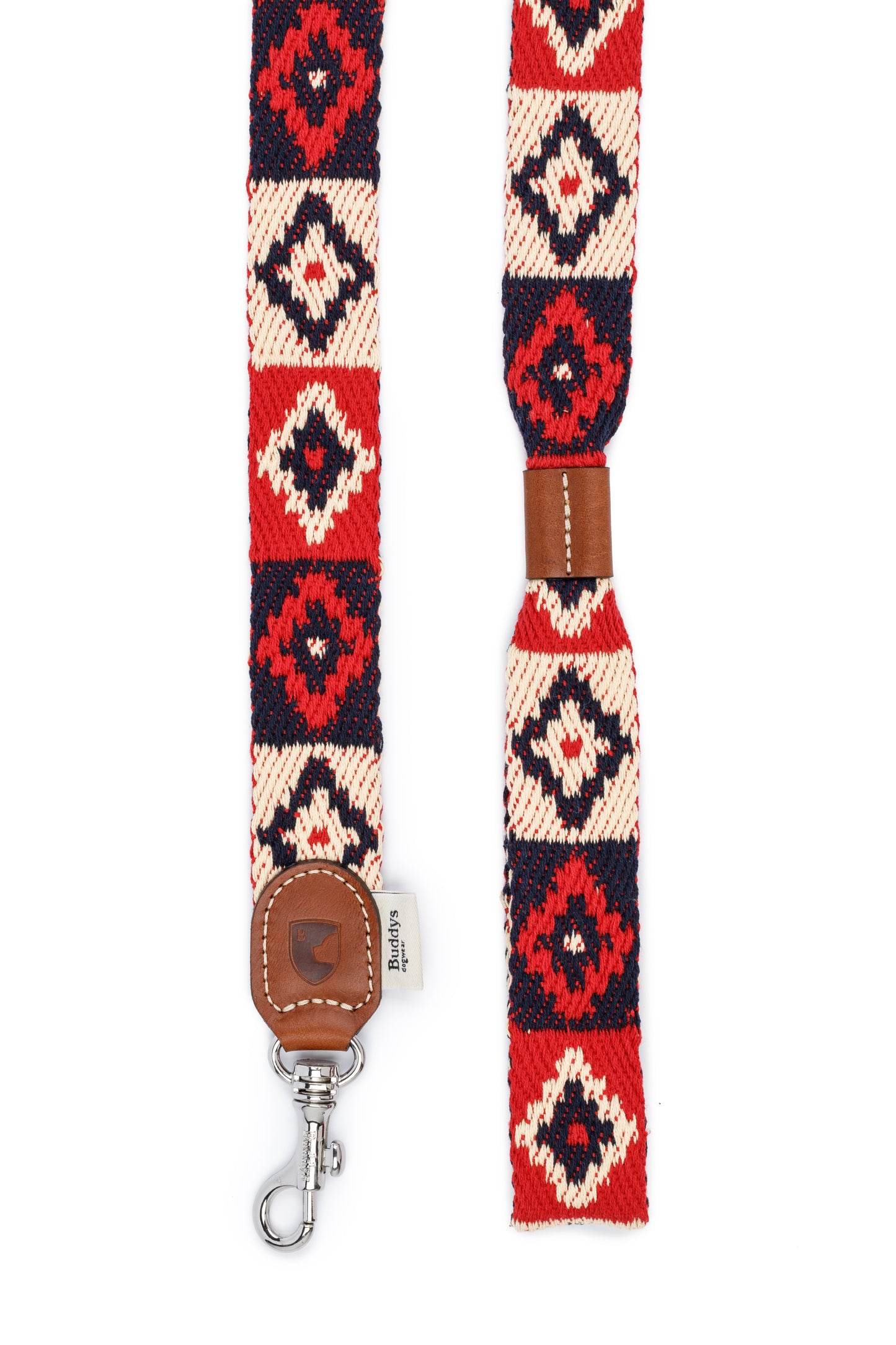 Peruvian Indian Cotton Dog Lead Red