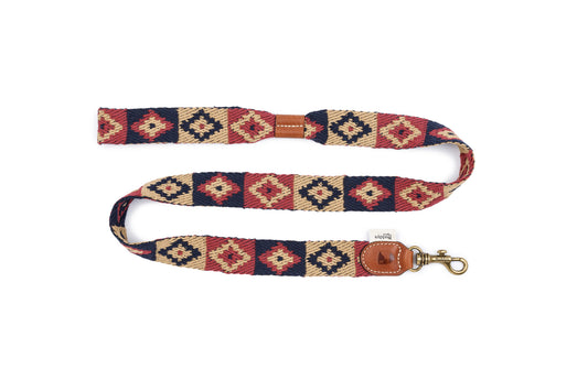 Peruvian Indian Cotton Dog Lead Blue