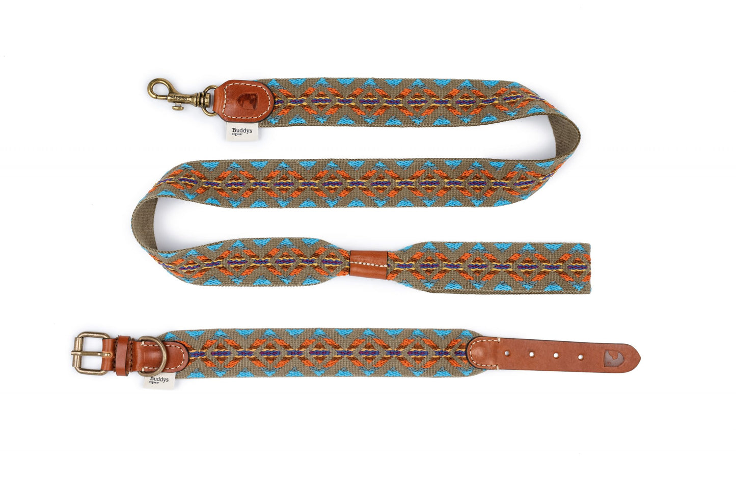 Etna Cotton Dog Lead Green