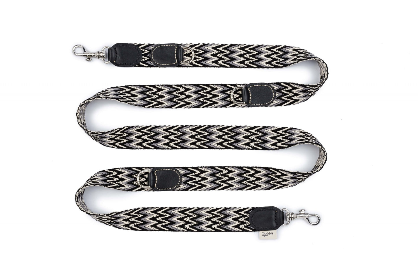 Peruvian Adjustable Cotton Dog Lead Black