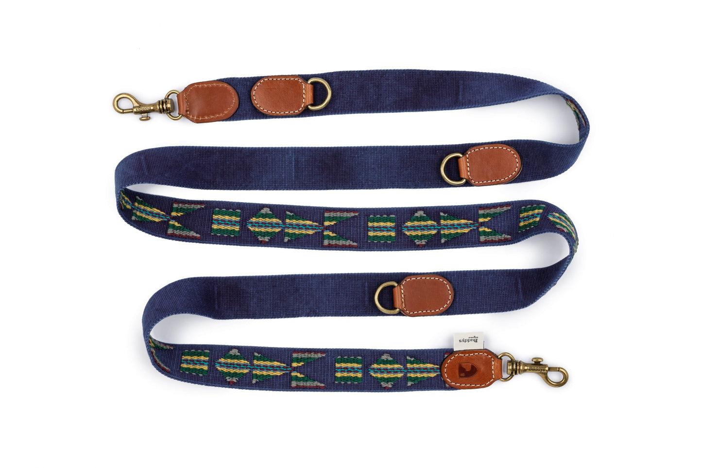 Etna Adjustable Cotton Dog Lead Blue