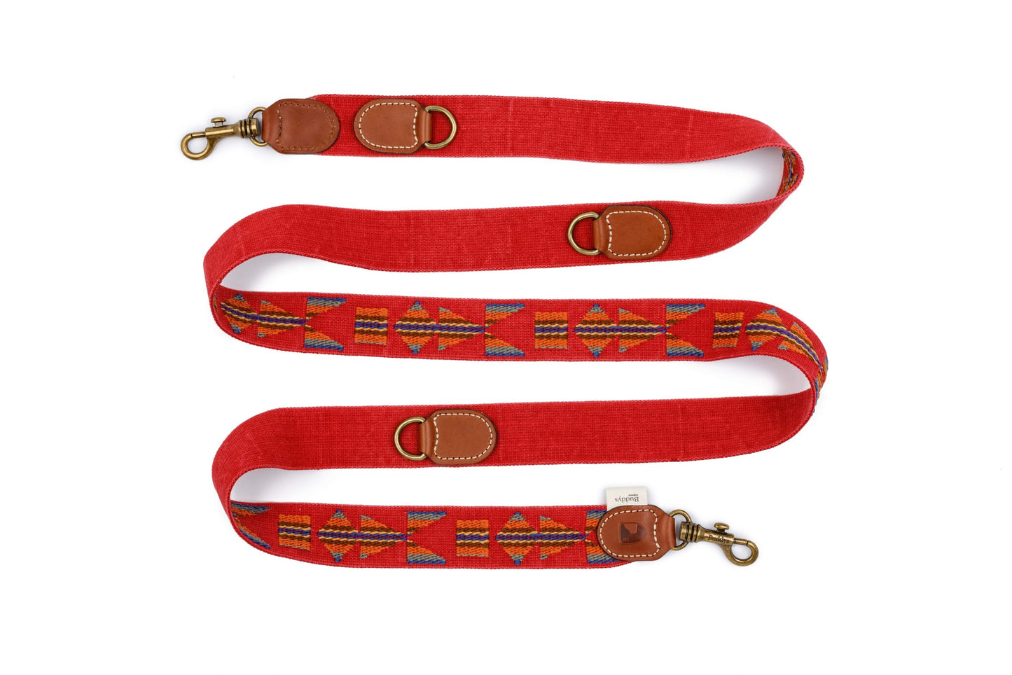 Etna Adjustable Cotton Dog Lead Red