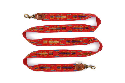 Etna Adjustable Cotton Dog Lead Red