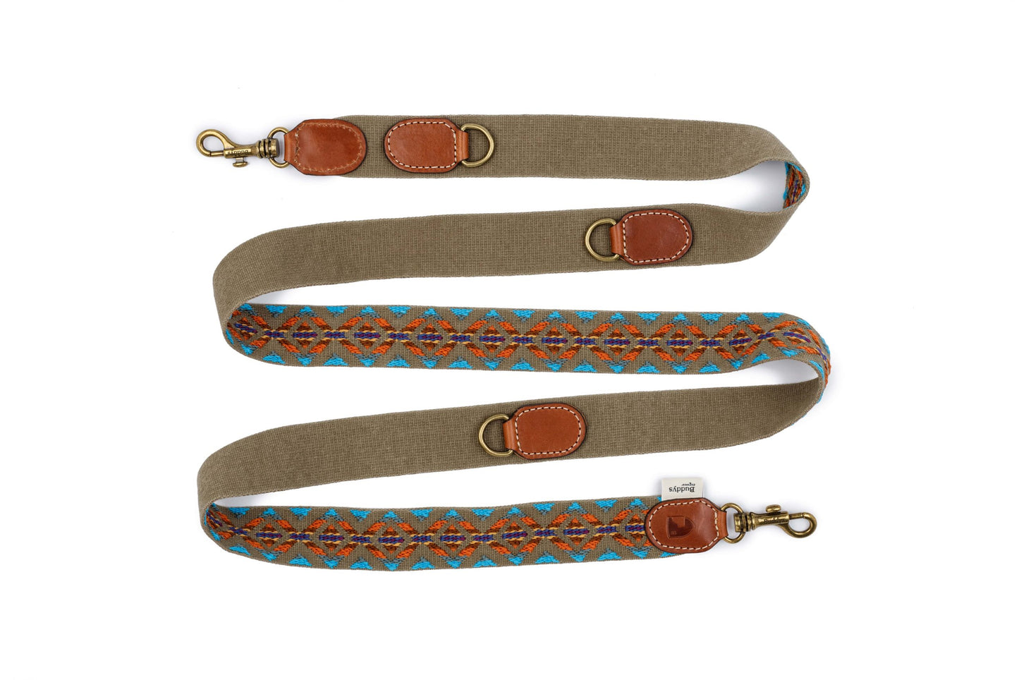 Etna Adjustable Cotton Dog Lead Green