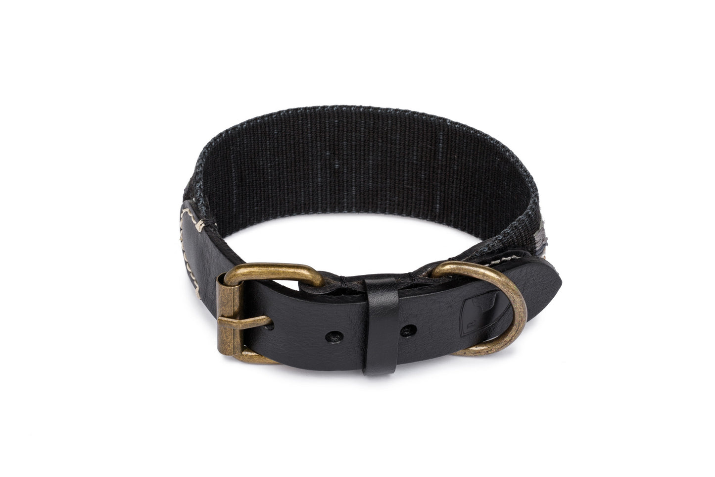 Etna Cotton Dog Collar Black