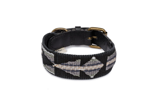 Etna Cotton Dog Collar Black